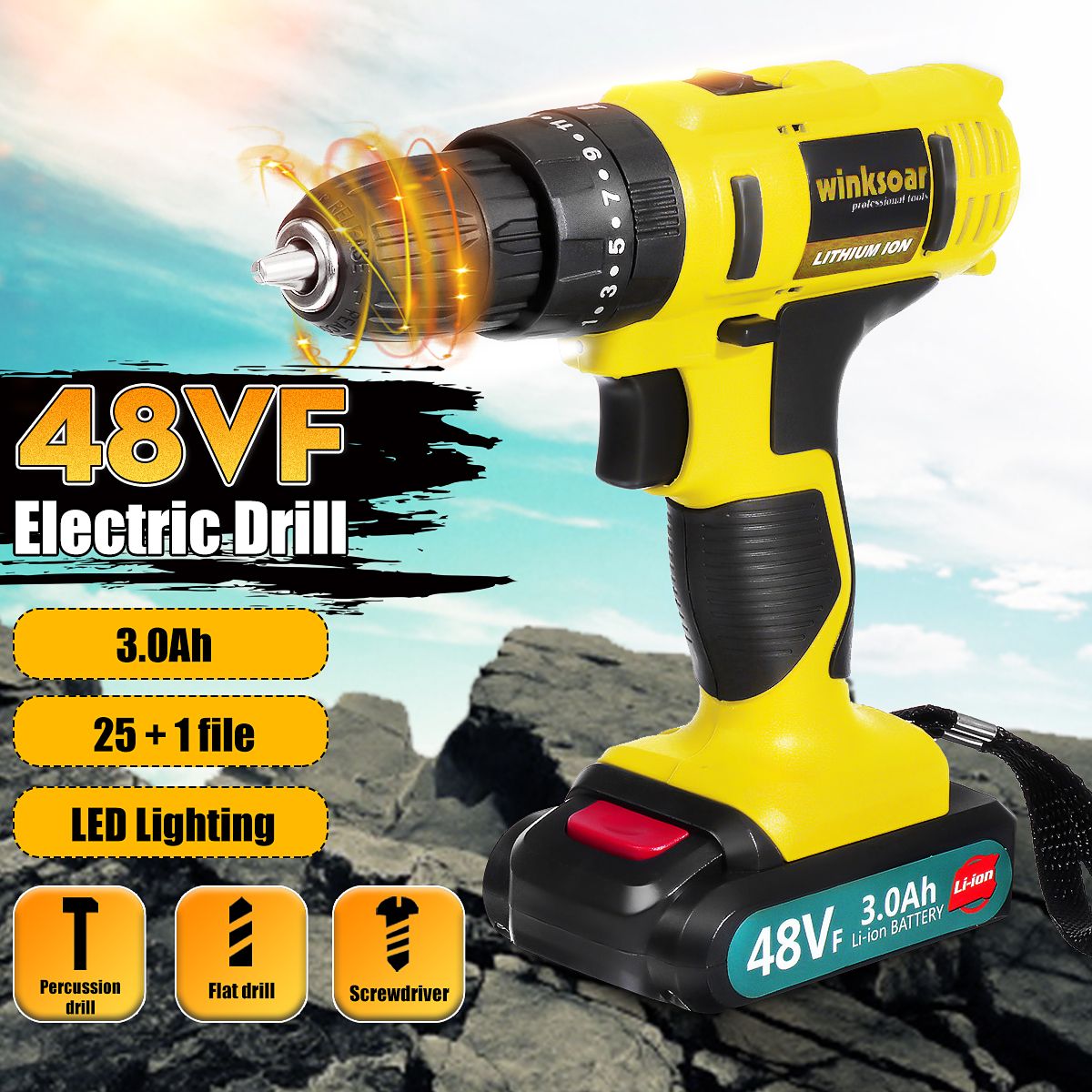 48VF-3000mAh-Electric-Screwdriver-Rechargeable-Power-Impact-Drill-251-Torque-W-1-or-2-Li-ion-Battery-1510743