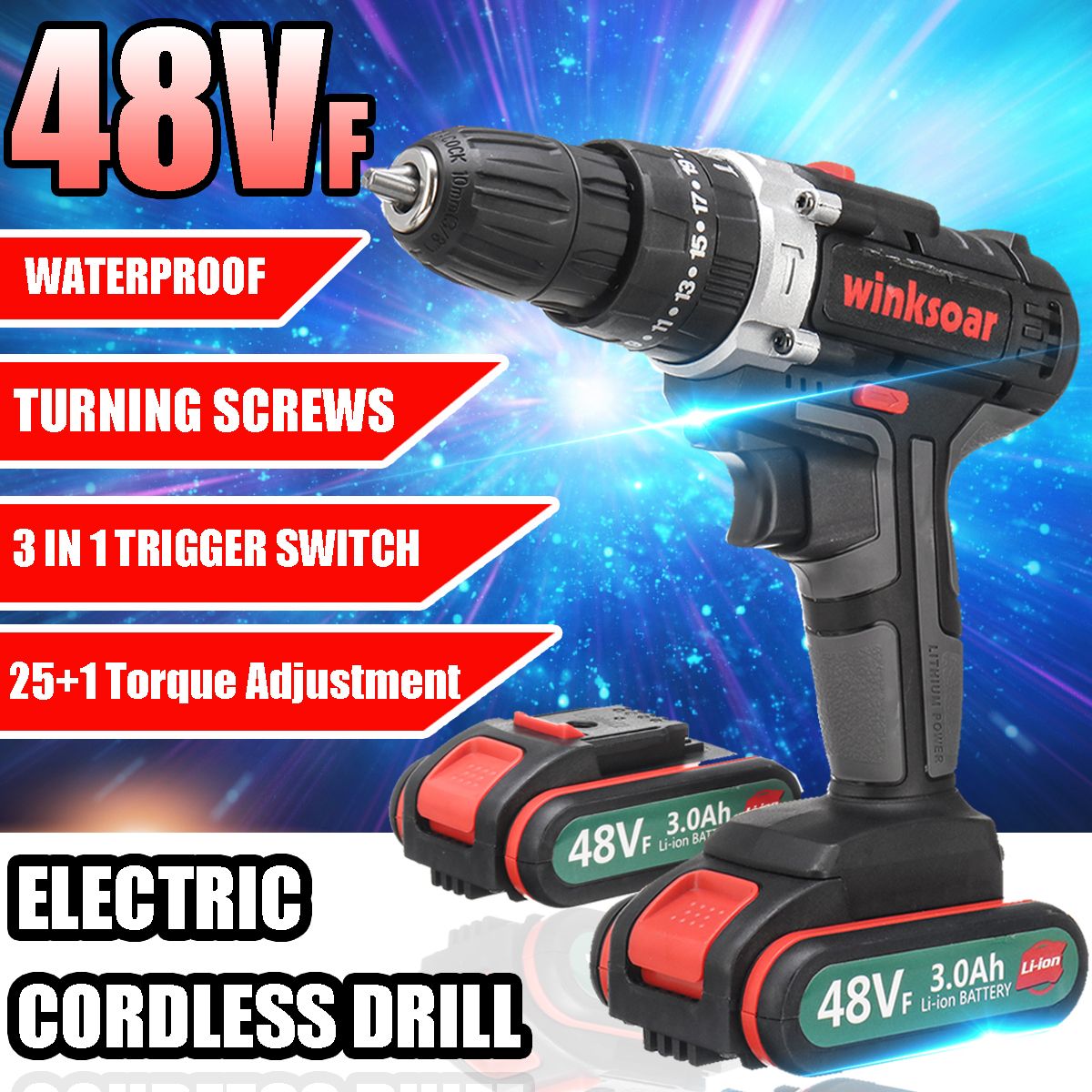 48VF-3000mAh-Li-Ion-Cordless-Power-Drill-Electric-Drill-Driver-Screwdriver-Repair-Tool-1475231