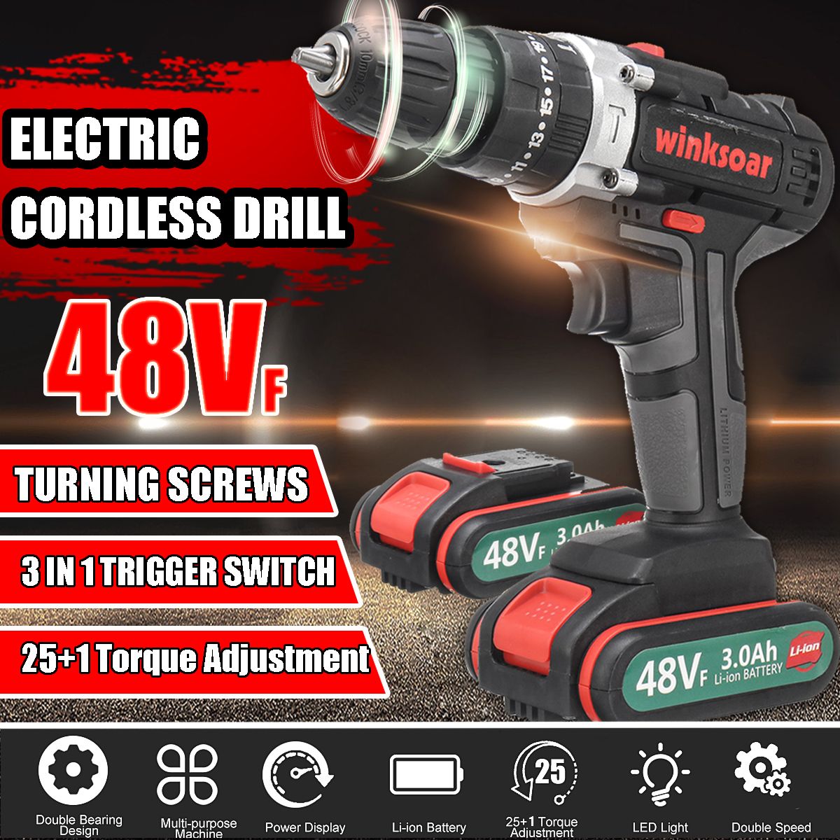 48VF-3000mAh-Li-Ion-Cordless-Power-Drill-Electric-Drill-Driver-Screwdriver-Repair-Tool-1475231