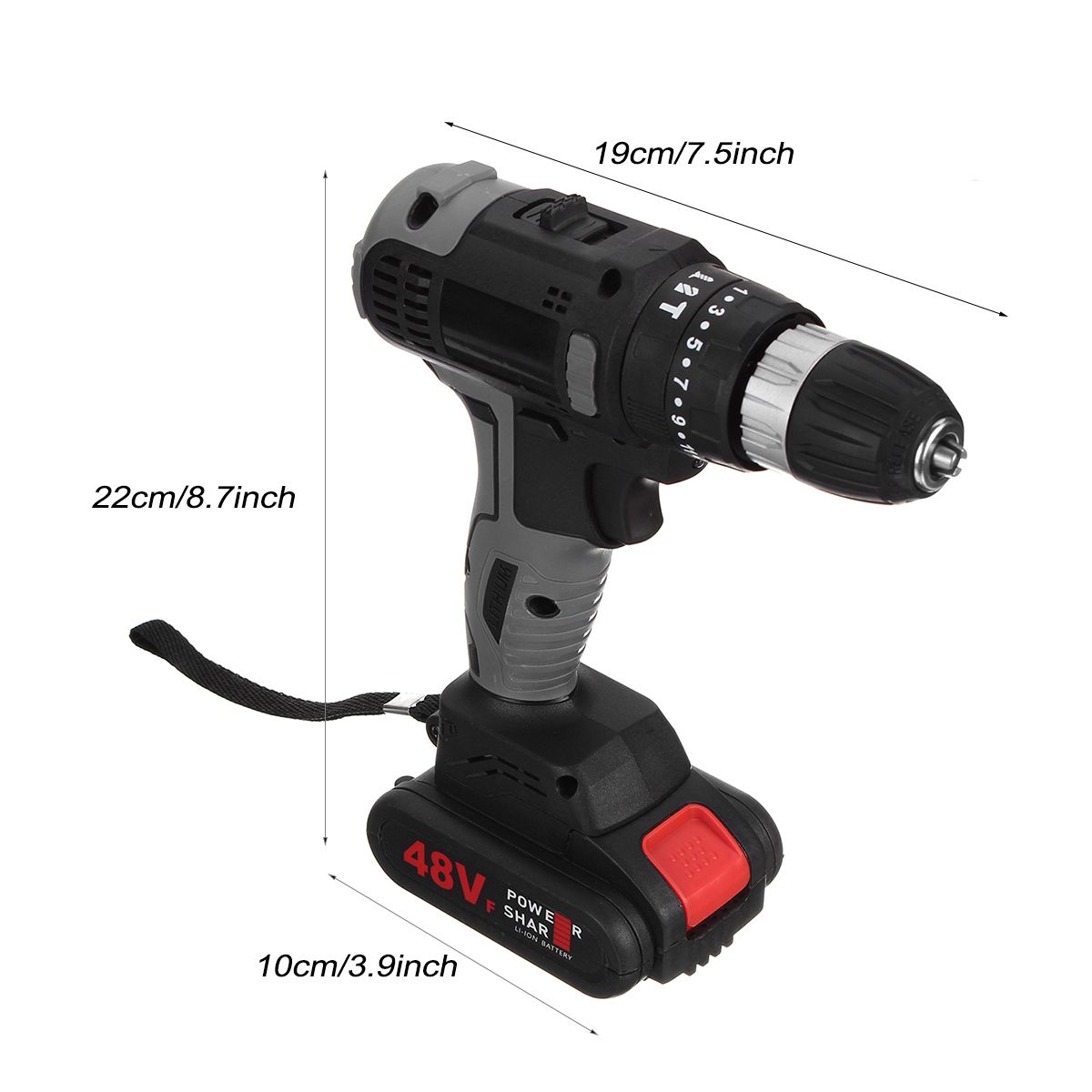 48VF-Cordless-Brushless-Electric-Impact-Drill-Screwdriver-Power-Tool-W-1-or-2-Battery-1707795