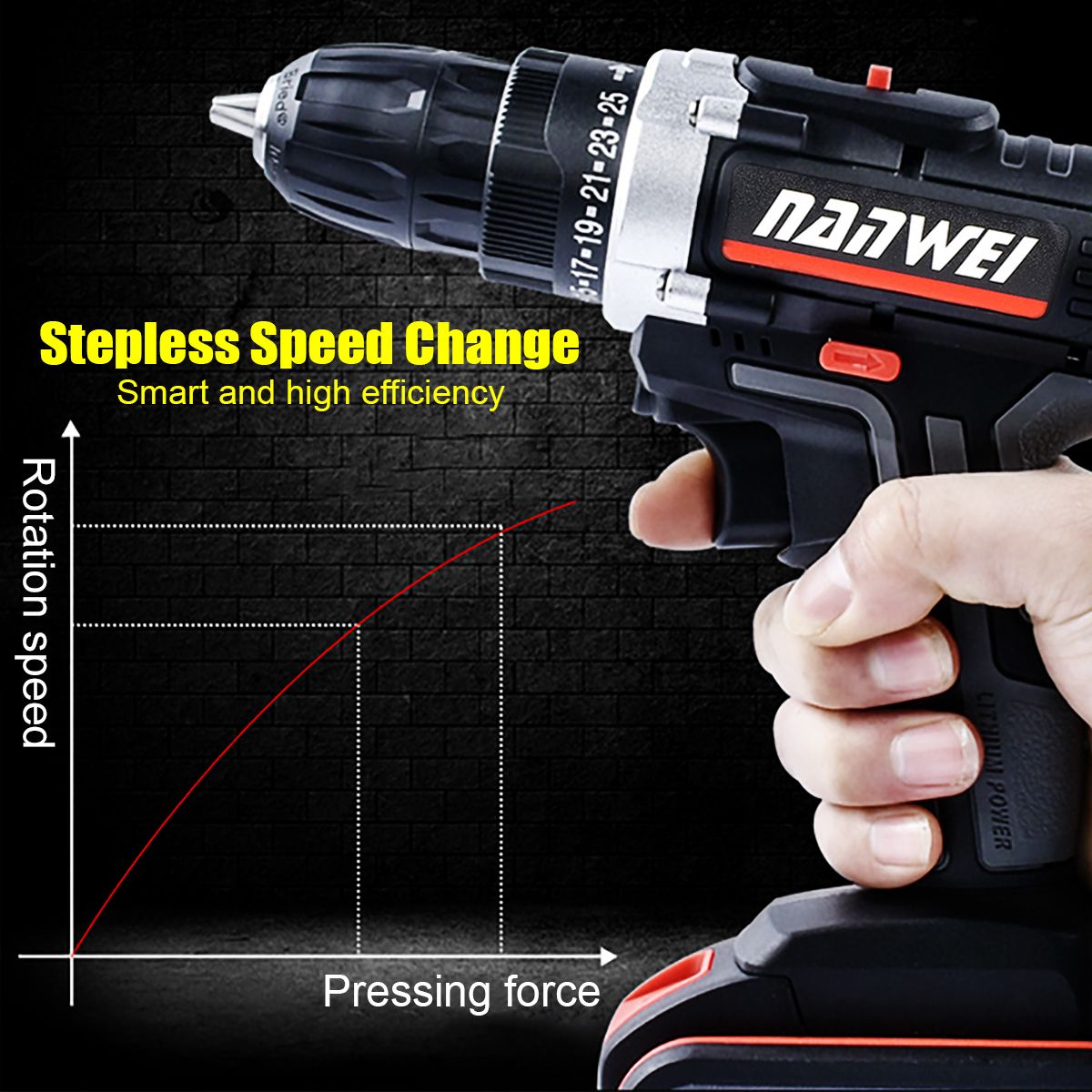 48VF-Electric-Cordless-Drill-Driver-Screwdriver-LED-Light-2-speed-Power-Drill-w-1-or-2-Battery-1471954