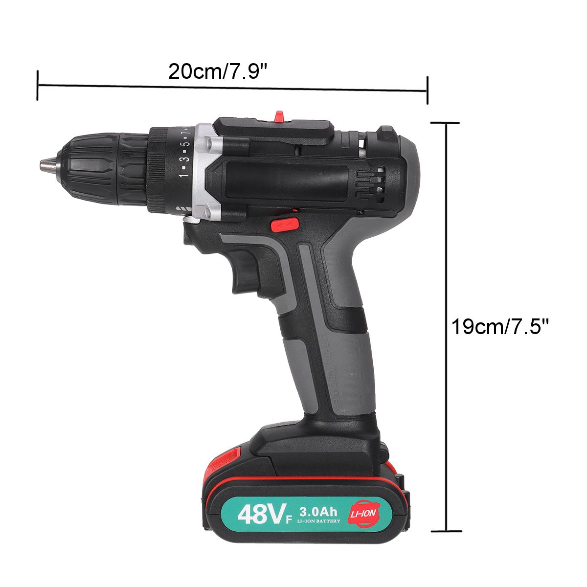520Nm-48V-Cordless-Electric-Drill-Driver-38-Chuck-Rechargeable-Power-Drill-W-1pc-Battery-1752196