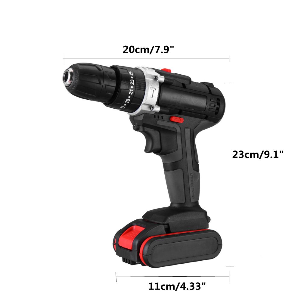 6000mAh-48V-Electric-Drill-25-Speeds-Torque-Impact-Drill-W-12pcs-Battery-1767984