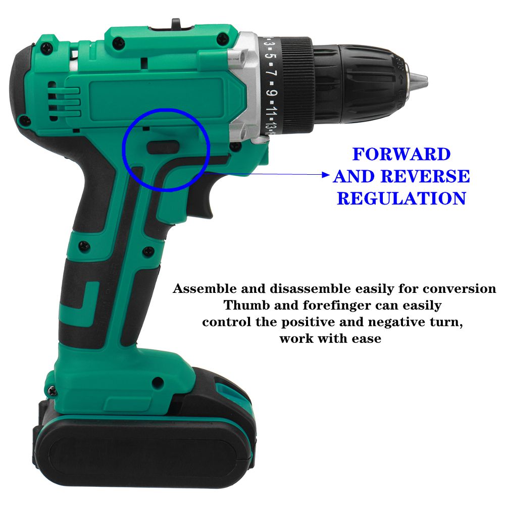 6000mAh-48V-Electric-Drill-Dual-Speed-Rechargeable-Power-Tool-W-12pc-Battery-1758347