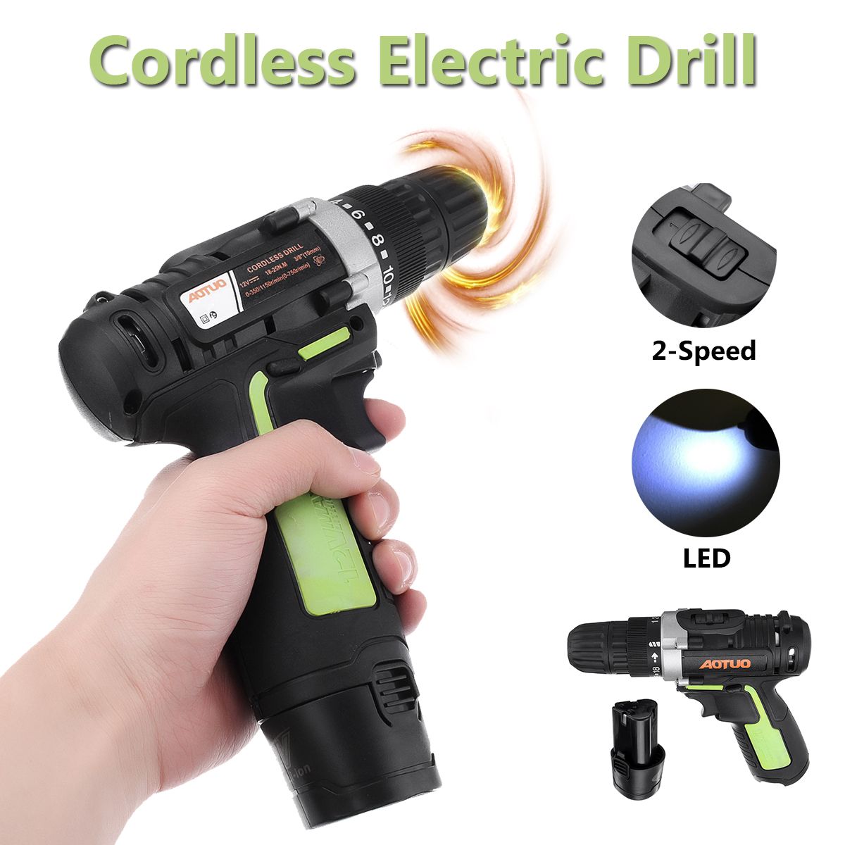 AOTUO-12V-Li-Ion-Cordless-Power-Drills-Driver-Rechargeable-Screwdriver-2-Speed-LED-light-1269234