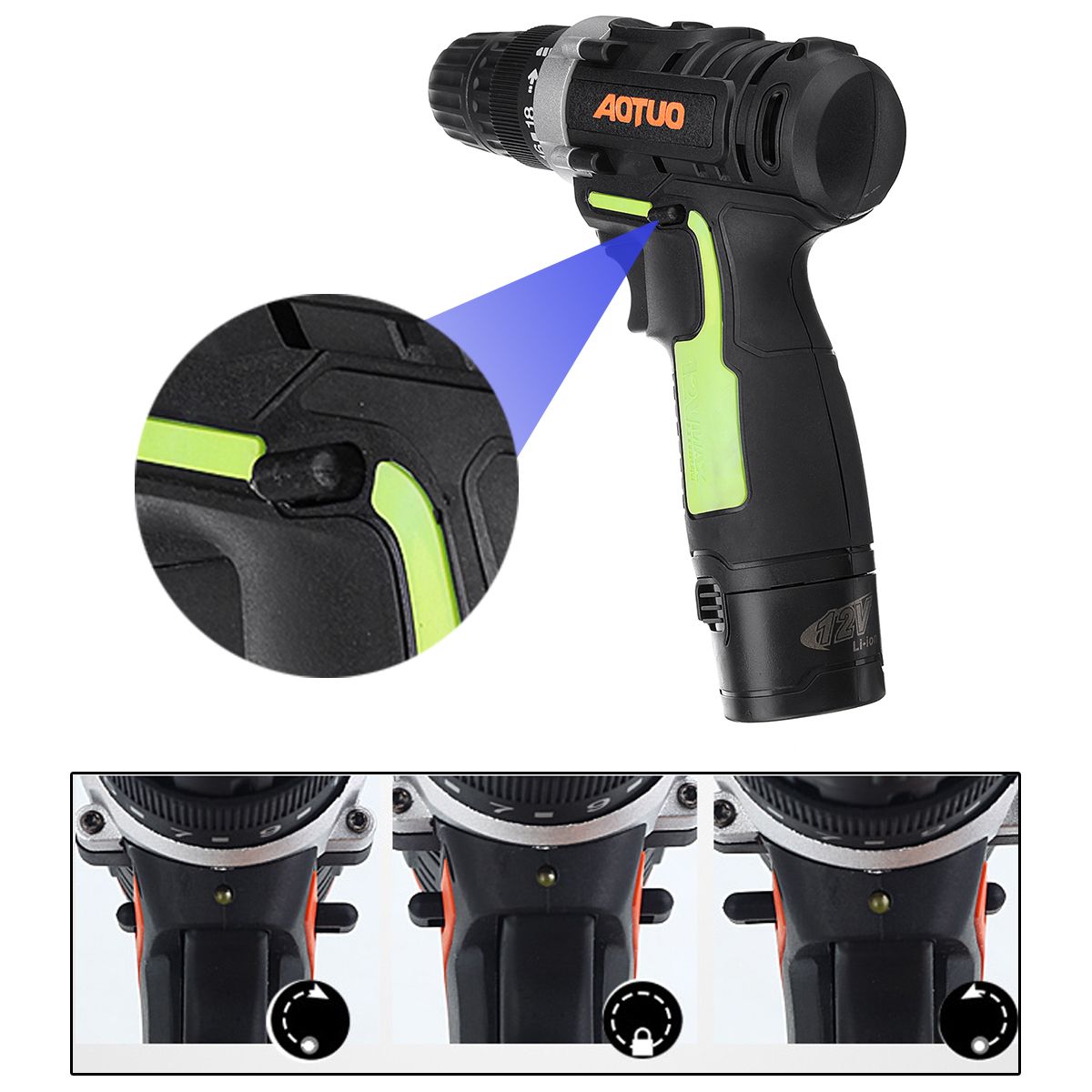 AOTUO-12V-Li-Ion-Cordless-Power-Drills-Driver-Rechargeable-Screwdriver-2-Speed-LED-light-1269234