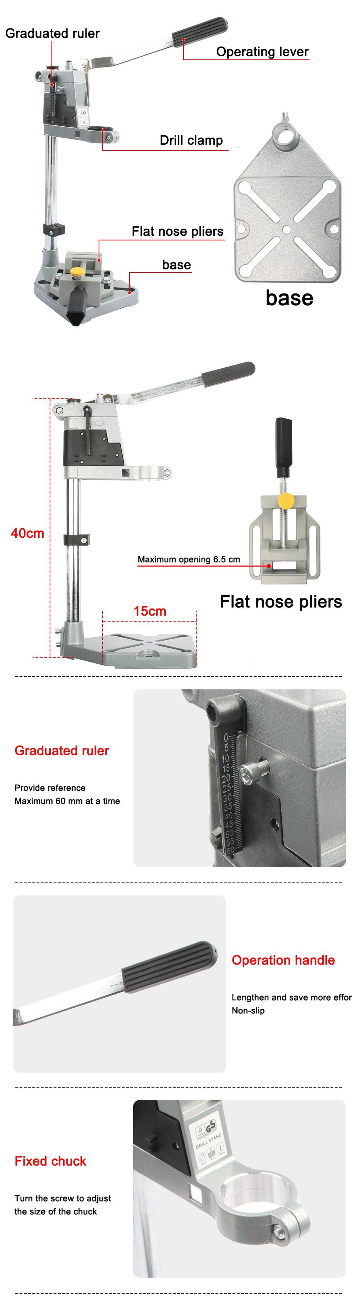 Aluminum-Drill-Stand-Holding-Holder-Bracket-Single-Head-Rack-Drill-Holder-Grinder-Accessories-For-Wo-1760076