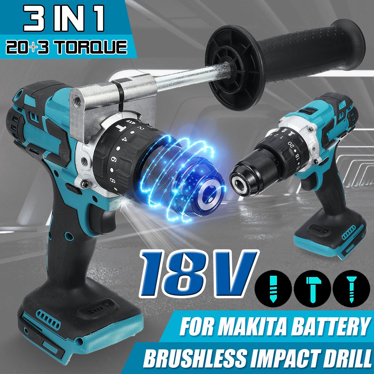 Cordless-Brushless-Hammer-Driver-Drill-With-Handle-For-Makita-18V-Battery-1749932