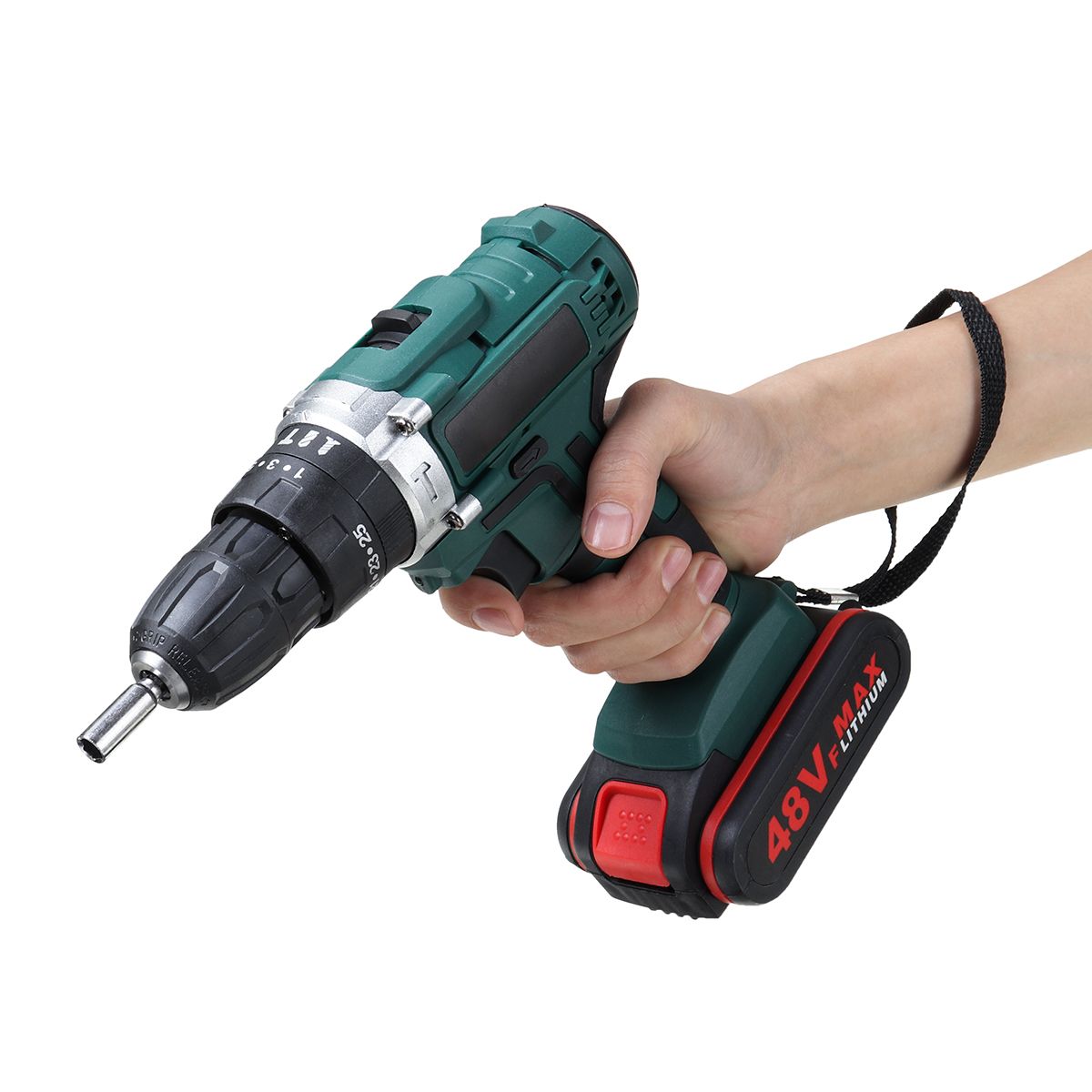 Cordless-Brushless-Hammer-Impact-Drill-Driver-HighLow-Speed-2-Battery-Set-1662831