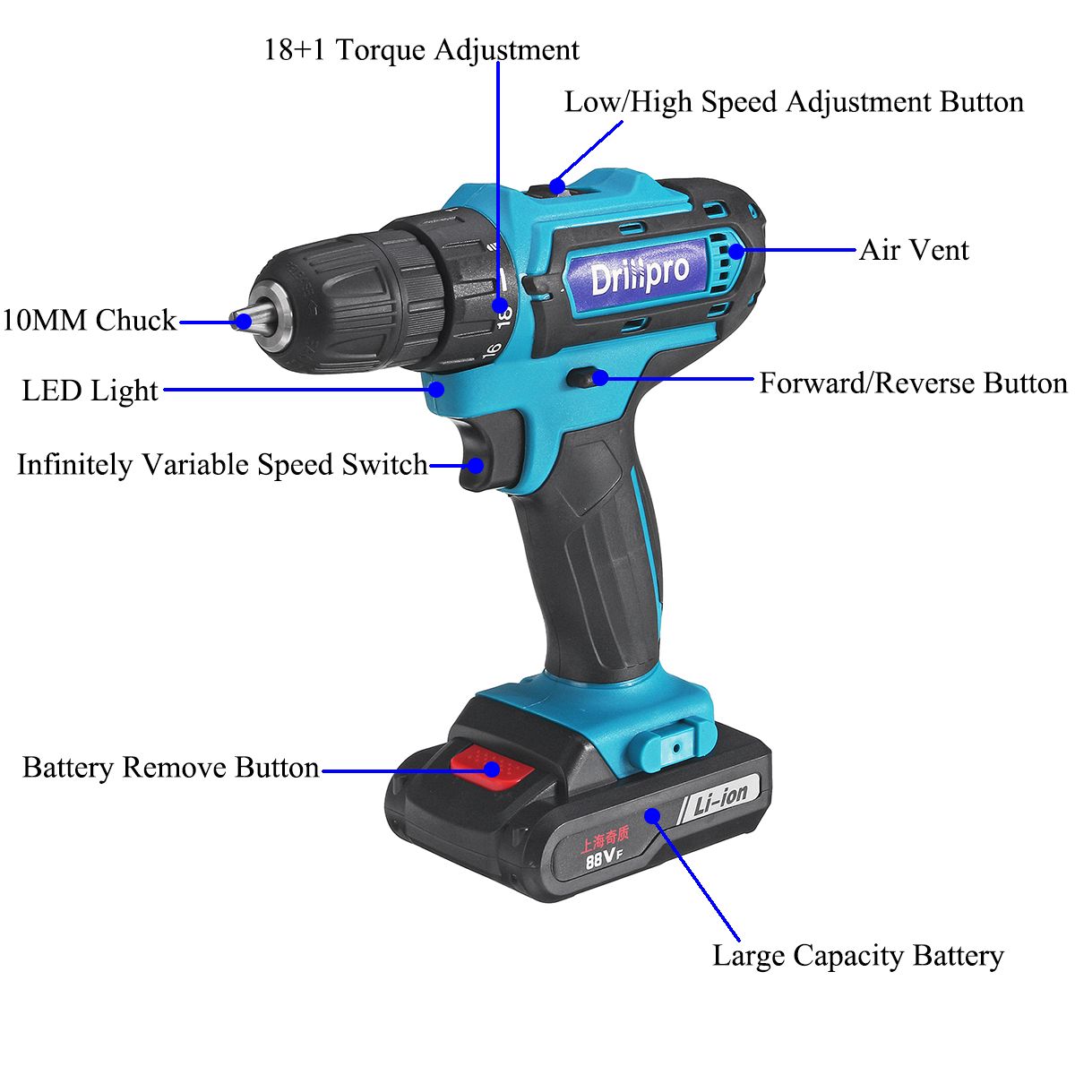 Drillpro-88VF-Cordless-Electric-Drill-Set-Rechargeable-Power-Screwdriver-181-Torque-W-2-Li-ion-Batte-1511982