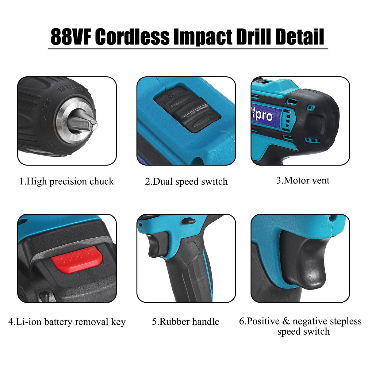 Drillpro-88VF-Cordless-Electric-Impact-Drill-Li-ion-Battery-Rechargeable-253-Torque-Screwdriver-Bit-1523062