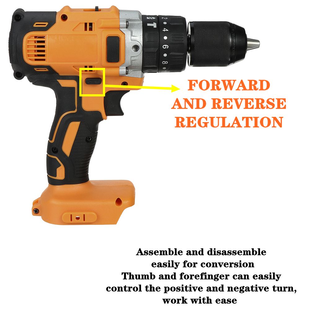 Dual-Speed-Brushed-Impact-Drill-13mm-Chuck-Rechargeable-Electric-Screwdriver-for-Makita-18V-Battery-1759775