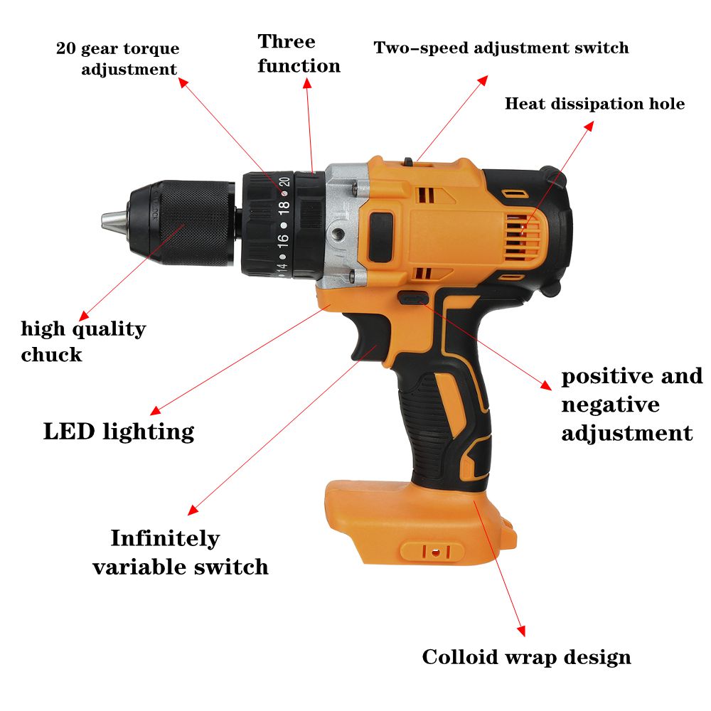 Dual-Speed-Brushed-Impact-Drill-13mm-Chuck-Rechargeable-Electric-Screwdriver-for-Makita-18V-Battery-1759775