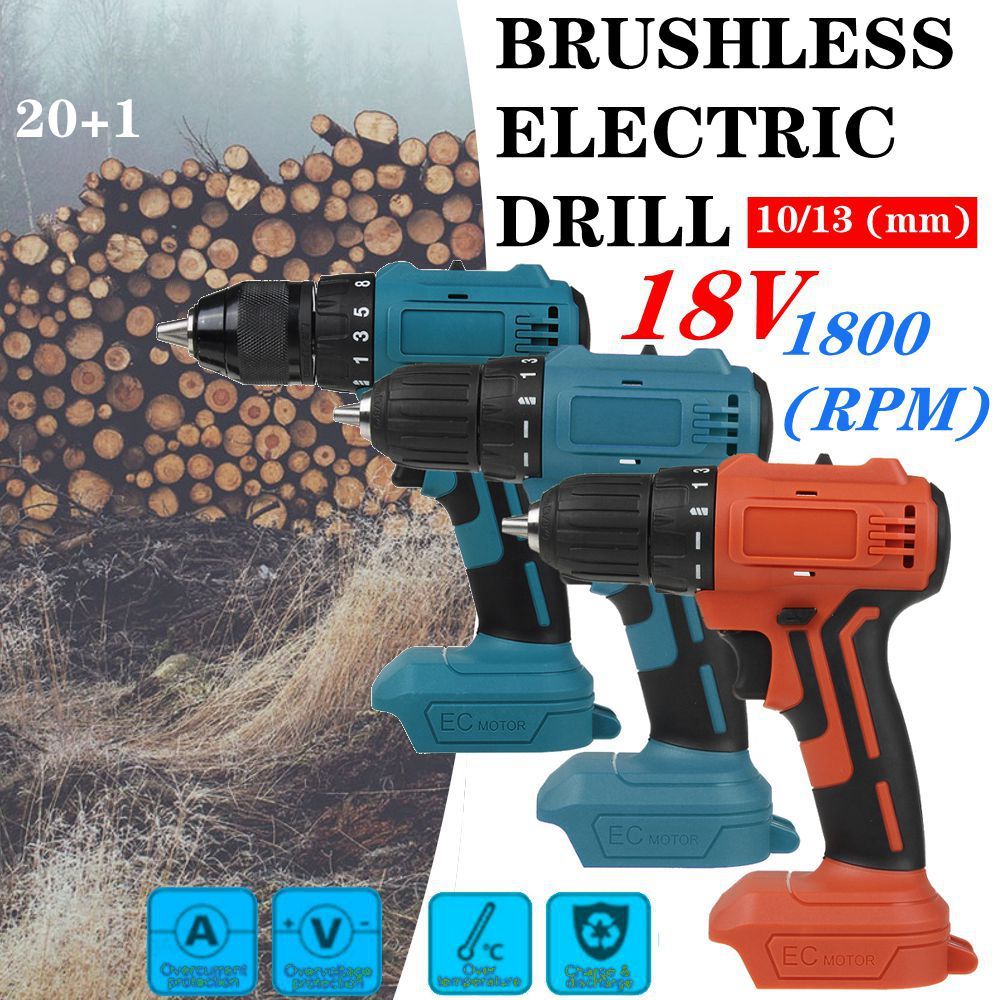 Dual-Speed-Brushless-Electric-Drill-1013mm-Chuck-Rechargeable-Electric-Screwdriver-for-Makita-18V-Ba-1758443