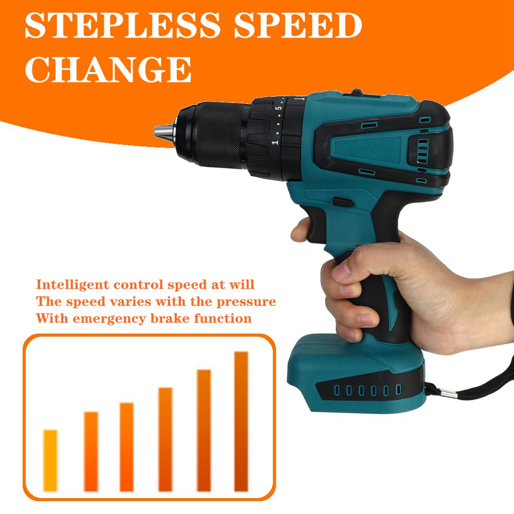 Dual-Speed-Brushless-Impact-Drill-1013mm-Chuck-Rechargeable-Electric-Screwdriver-for-Makita-18V-Batt-1759793