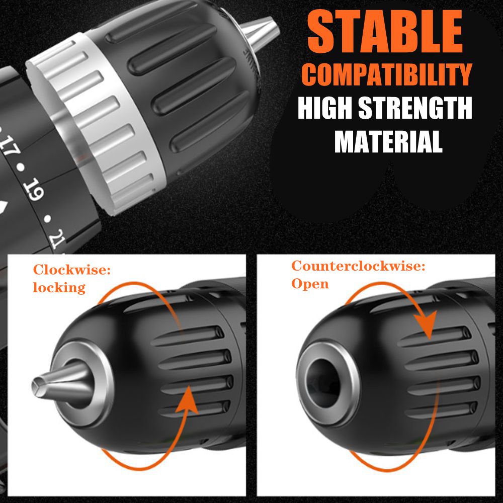 Dual-Speed-Brushless-Impact-Drill-1013mm-Chuck-Rechargeable-Electric-Screwdriver-for-Makita-18V-Batt-1759793