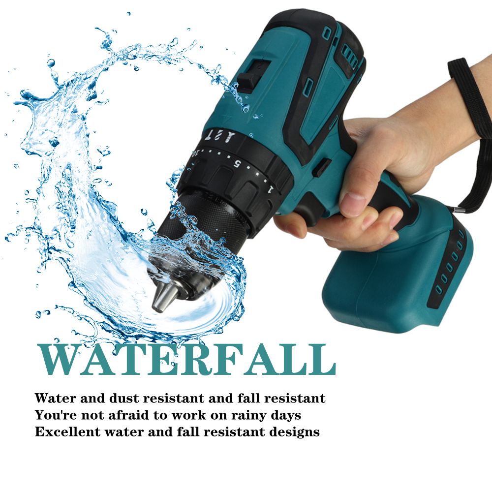 Dual-Speed-Brushless-Impact-Drill-1013mm-Chuck-Rechargeable-Electric-Screwdriver-for-Makita-18V-Batt-1759793