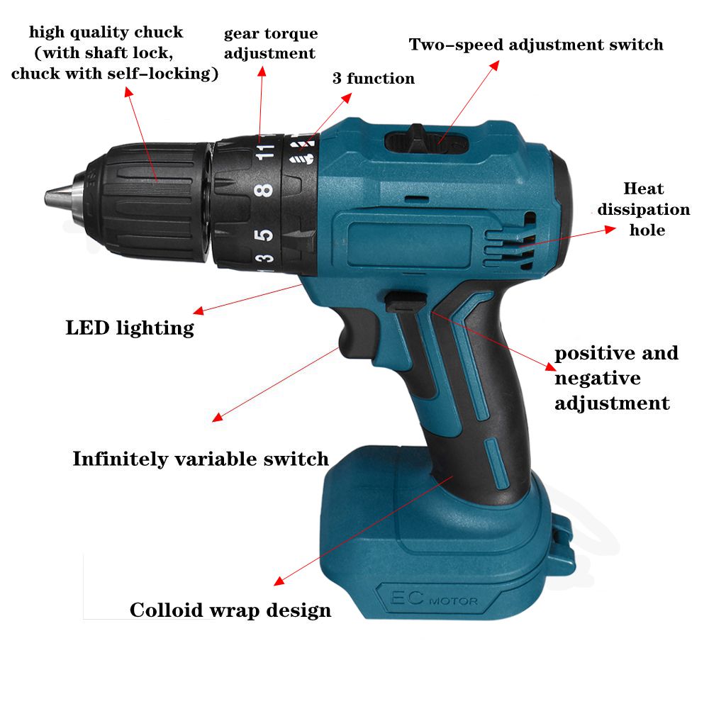Dual-Speed-Brushless-Impact-Electric-Drill-1013mm-Chuck-Rechargeable-Electric-Screwdriver-for-Makita-1759780