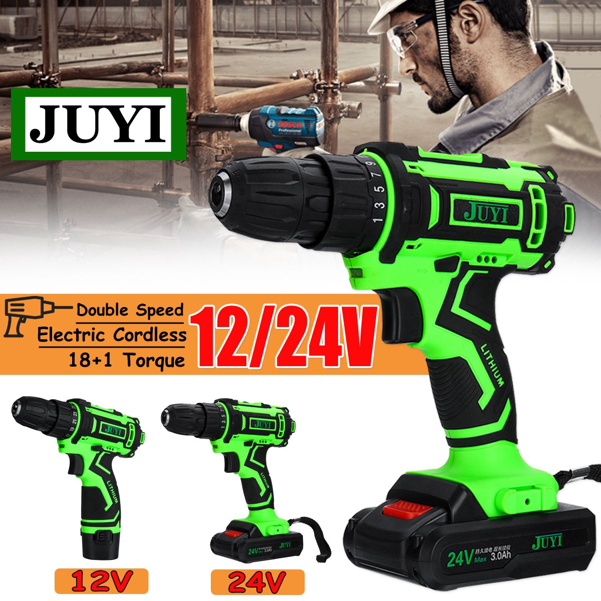 JUYI-12V24V-Lithium-Battery-Power-Drill-Cordless-Rechargeable-2-Speed-Electric-Driver-Drill-1557515