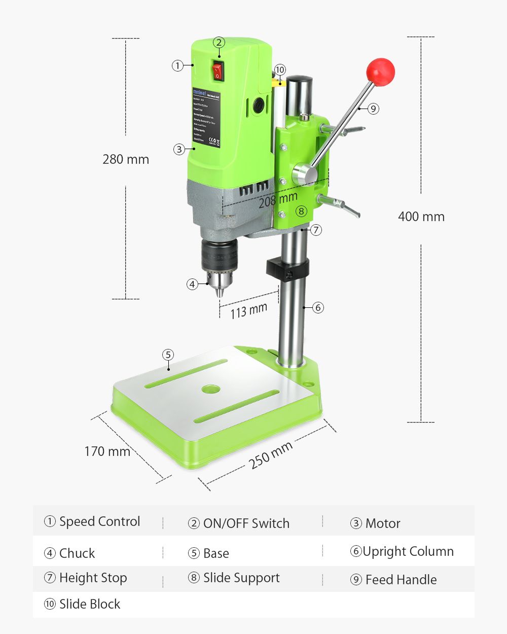 Minleaf-ML-BD2-710W-Bench-Drill-Stand-Mini-Electric-Bench-Drilling-Machine-Drill-Chuck-1-13mm-1186997