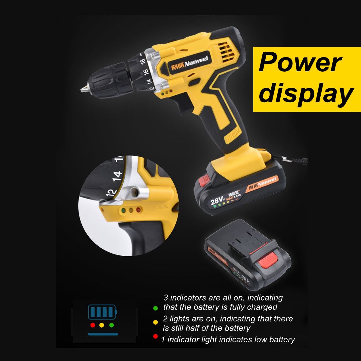 NW-28SY-2-28V-Cordless-Drill-Driver-Rechargable-Electric-Drill-Power-Drills-Driver-08-10mm-1414379