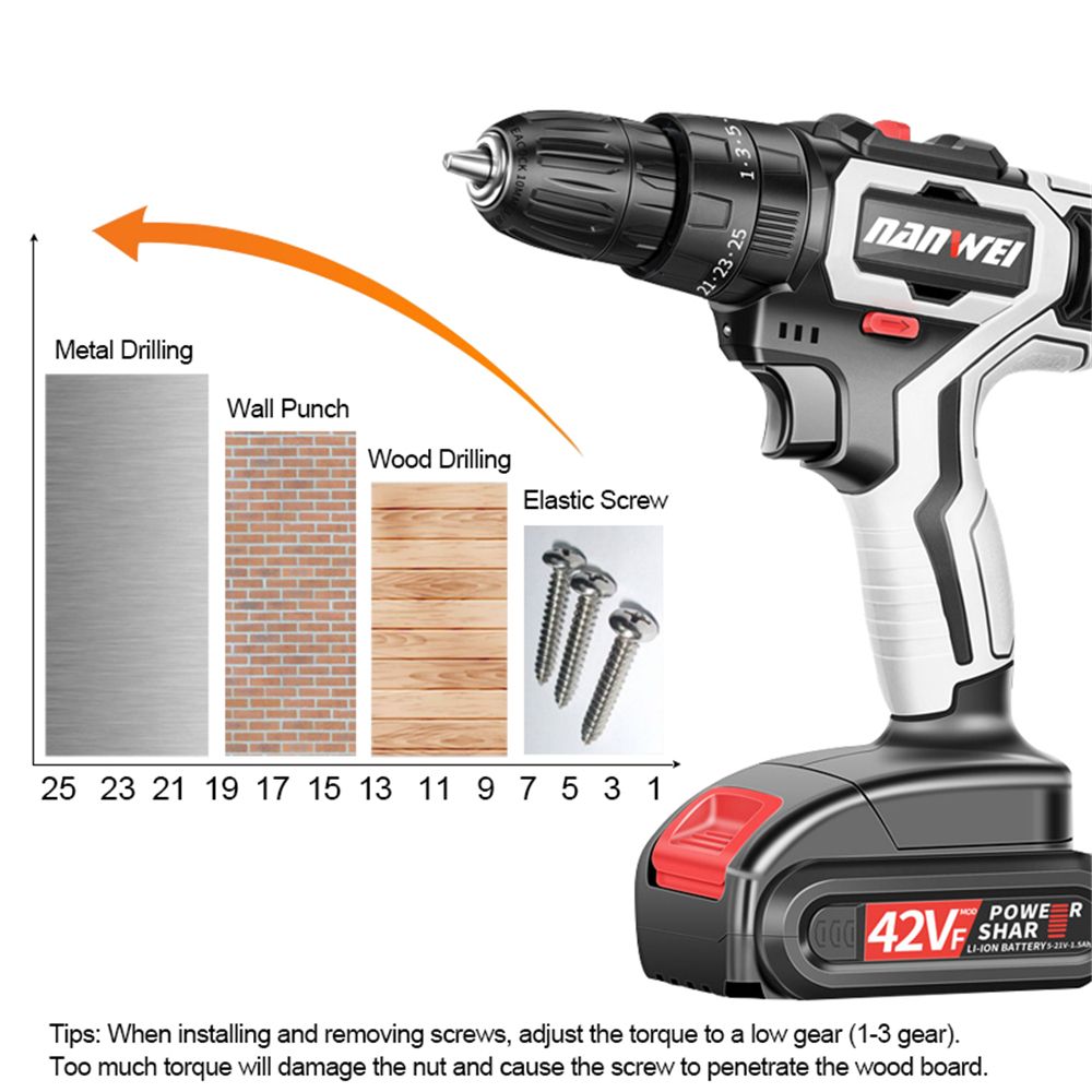 Nanwei-21V-Brushless-Impact-Power-Drill-35NM-Li-ion-Rechargeable-Electric-Flat-Drill-Screw-Driver-2--1695400