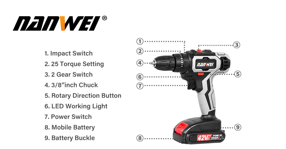 Nanwei-21V-Brushless-Impact-Power-Drill-35NM-Li-ion-Rechargeable-Electric-Flat-Drill-Screw-Driver-2--1695400