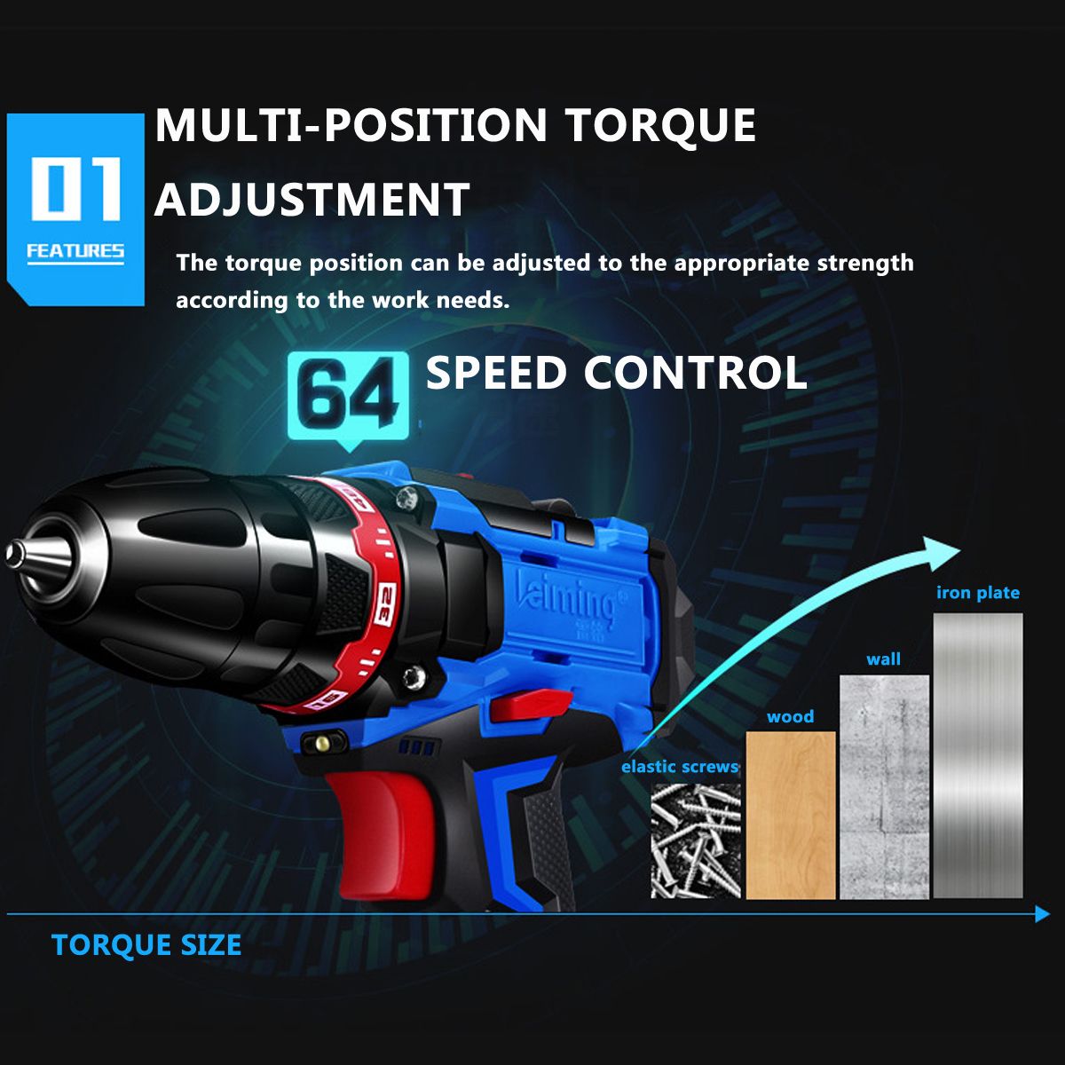 Profession-Dual-Speed-Power-Drill-Cordless-Electric-Screwdriver-with-27Pcs-Accessories-1374968