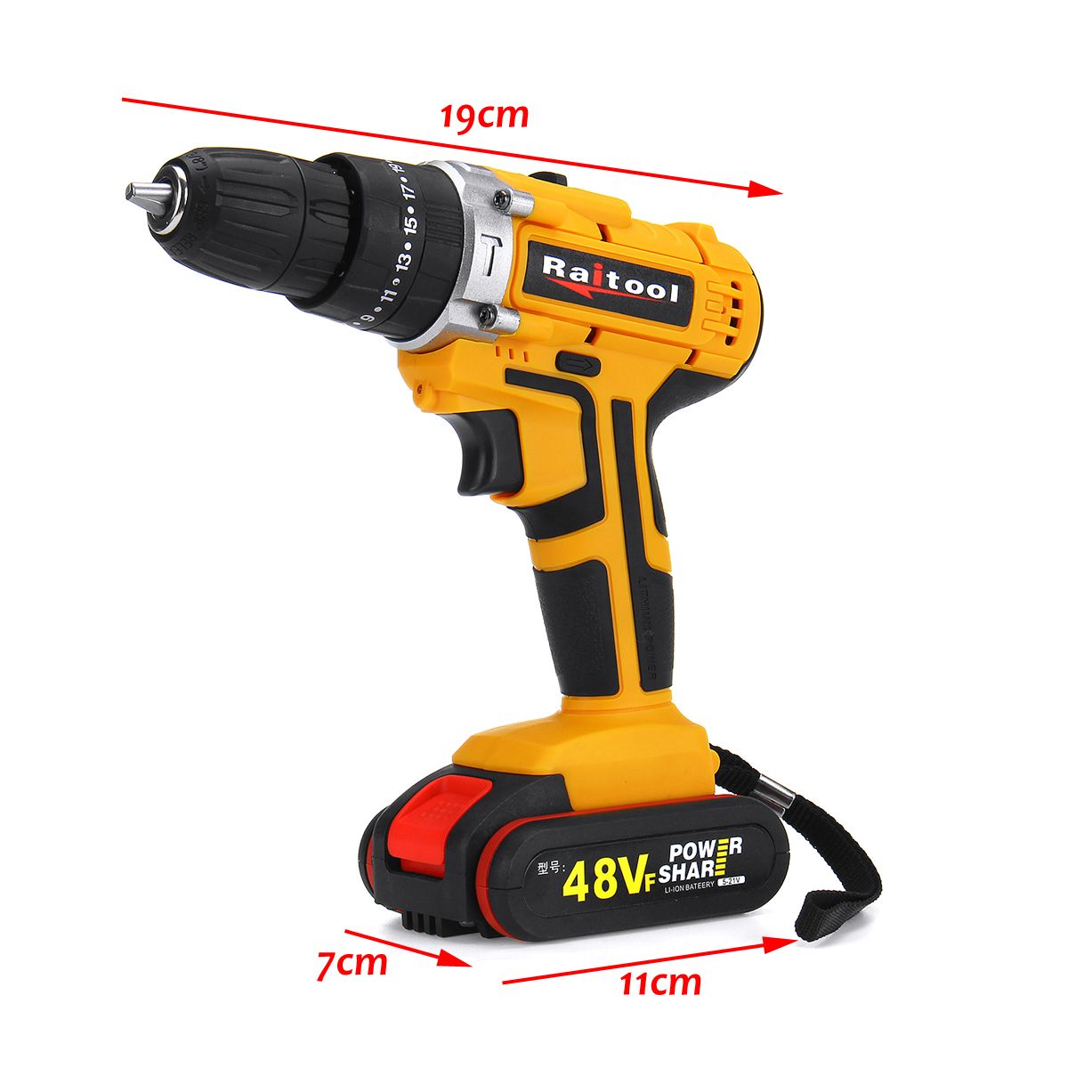 Raitool-48VF-Cordless-Electric-Impact-Drill-Rechargeable-38-inch-Drill-Screwdriver-W-1-or-2-Li-ion-B-1593335