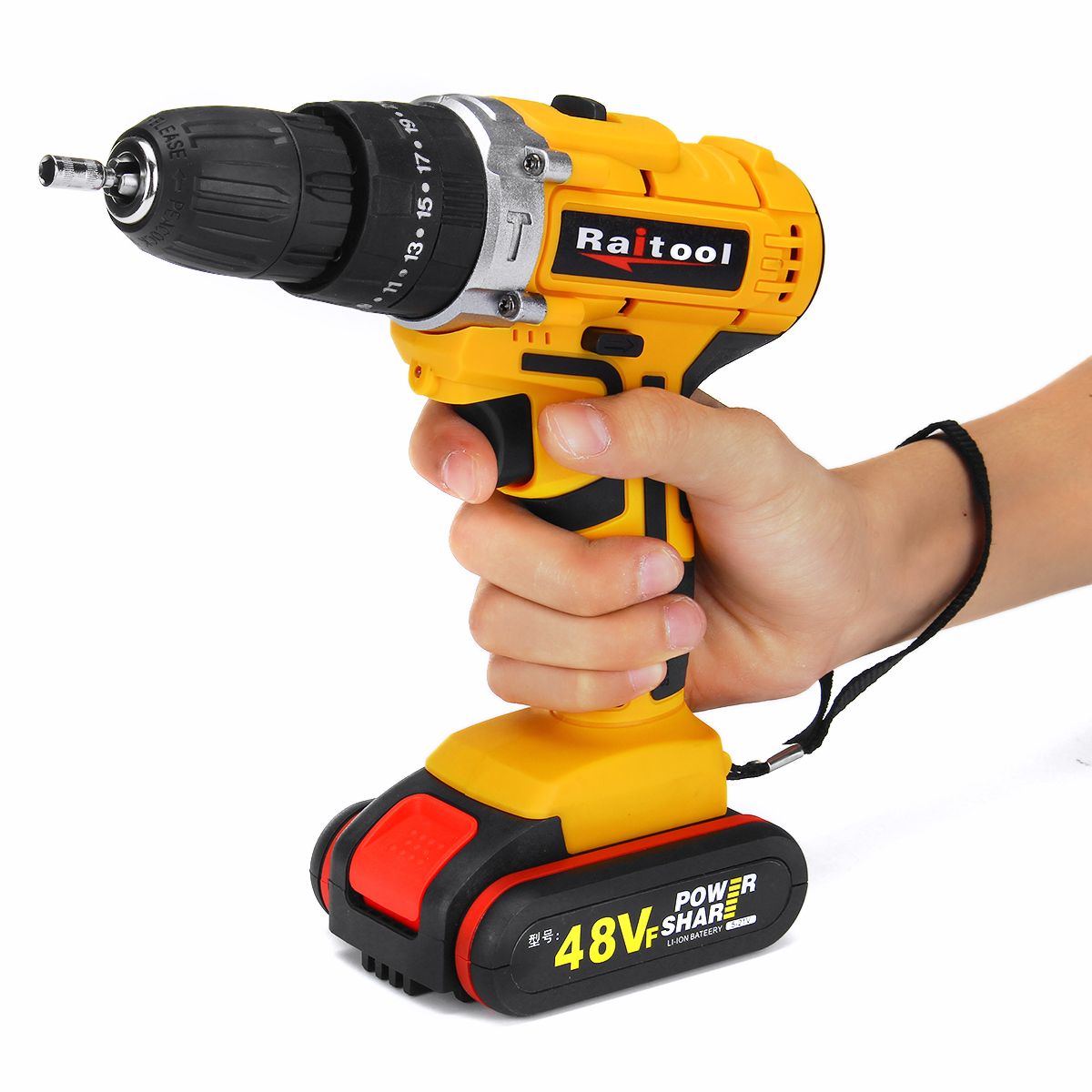 Raitool-48VF-Cordless-Electric-Impact-Drill-Rechargeable-38-inch-Drill-Screwdriver-W-1-or-2-Li-ion-B-1593335