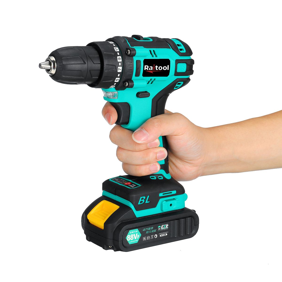 Raitool-RT-ED1-88VF-LED-Brushless-Electric-Drill-23-Torque-Cordless-Rechargeable-Power-Drill-W-1-or--1734969