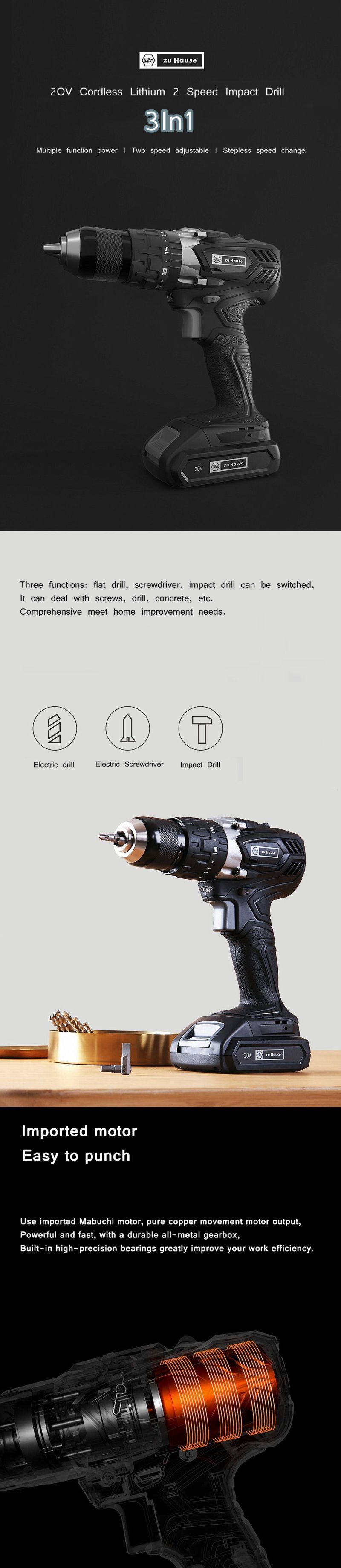 Wiha-zu-Hause-20V-3In1-Cordless-Impact-Electric-Drill-Driver-181-Torque-40NM-Li-ion-Battery-Electric-1577474