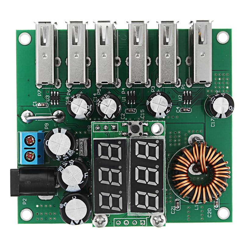 10-30V-to-5V-8A-DC-DC-6-USB-Power-Converter-High-Power-Car-Power-Regulator-Module-1278835