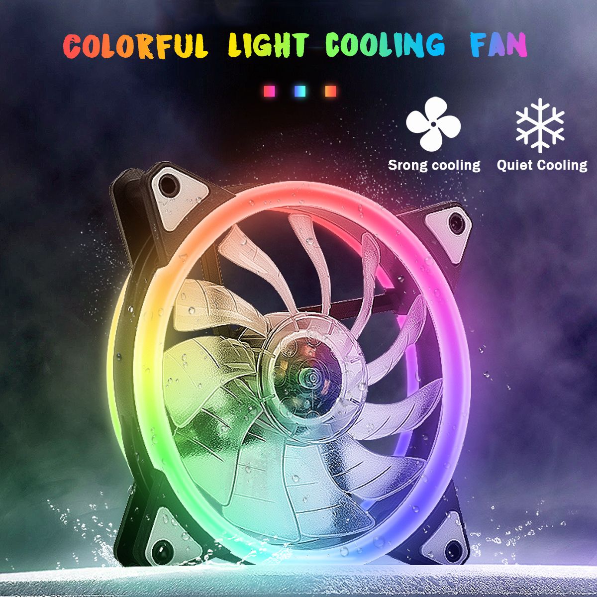 12V-RGB-Rainbow-LED-Silent-Computer-PC-Case-Cooling-Cooler-Fan-CPU-120mm-4-Pin-1599147