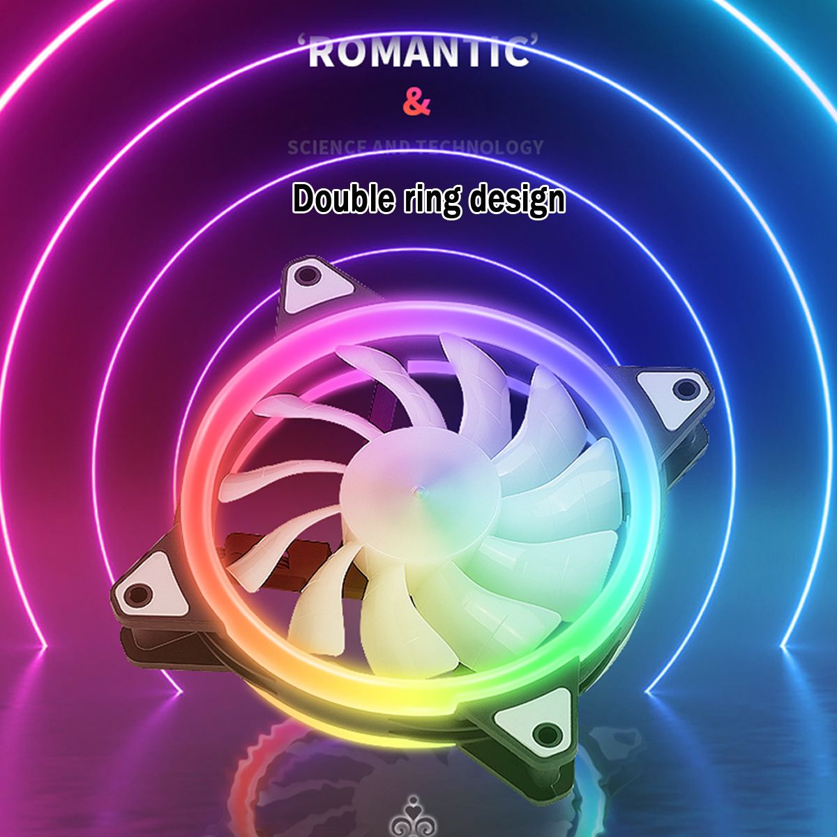 12V-RGB-Rainbow-LED-Silent-Computer-PC-Case-Cooling-Cooler-Fan-CPU-120mm-4-Pin-1599147