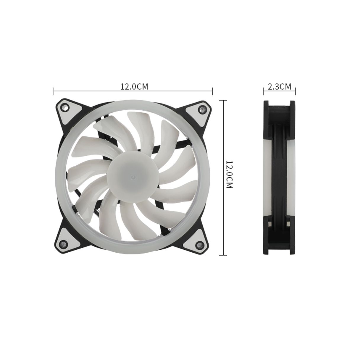 12V-RGB-Rainbow-LED-Silent-Computer-PC-Case-Cooling-Cooler-Fan-CPU-120mm-4-Pin-1599147