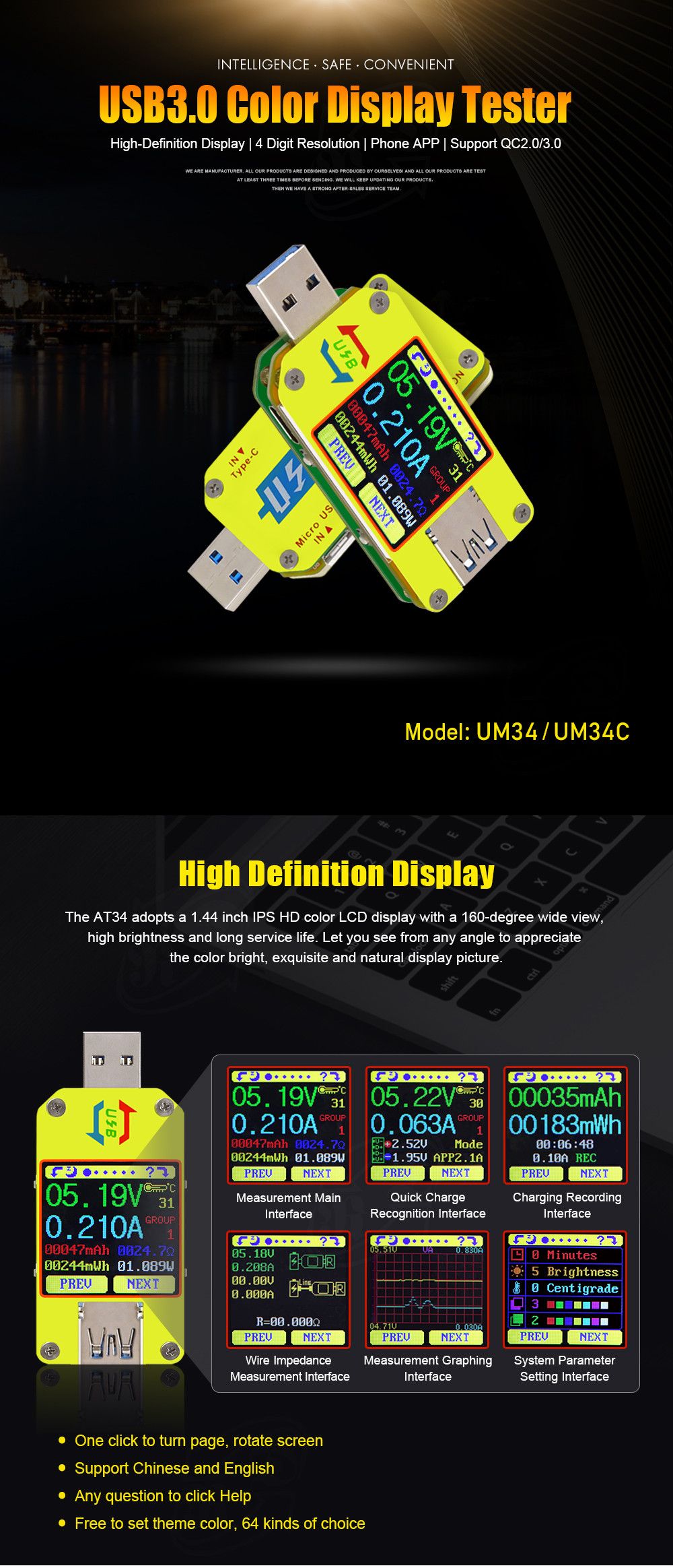 RIDENreg-UM34C-For-APP-USB-30-Type-C-DC-Voltmeter-Ammeter-Voltage-Current-Meter-Battery-Charge-Measu-1756337