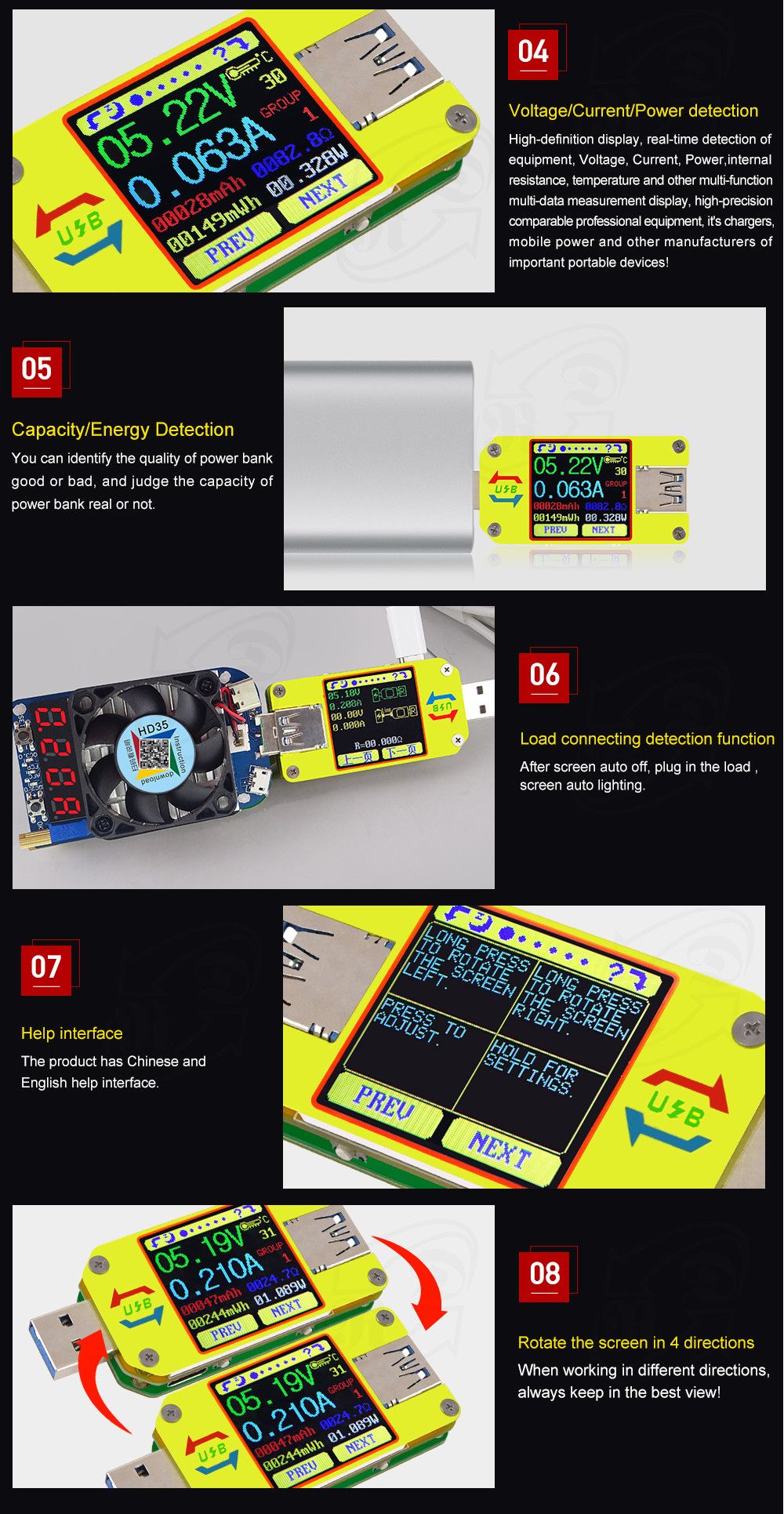 RIDENreg-UM34UM34C-For-APP-USB-30-Type-C-DC-Voltmeter-Ammeter-Voltage-Current-Meter-Battery-Charge-M-1297185