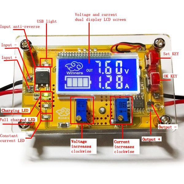 Winnersreg-5A-DC-DC-Adjustable-Step-Down-Power-Supply-Module-Constant-Voltage-Current-Dual-LCD-Displ-1161082