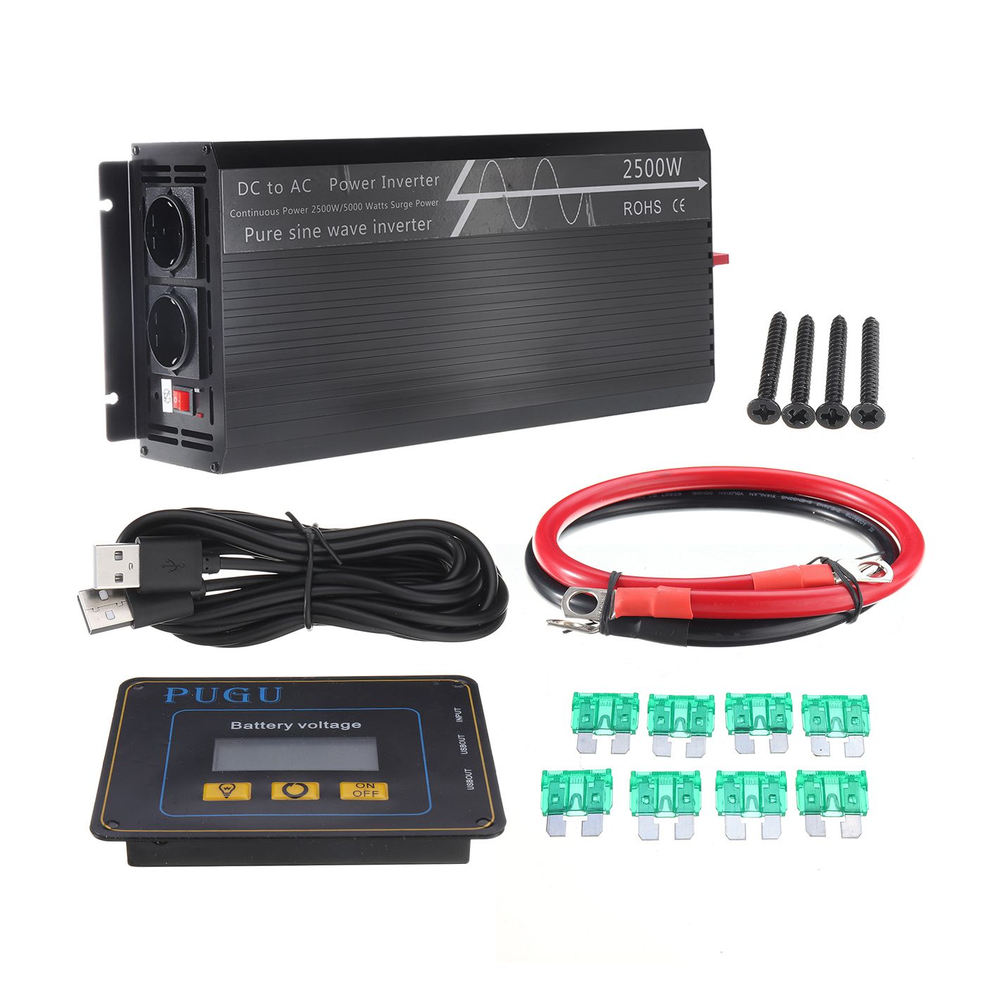 PUGU-2500W-Car-Power-Inverter-DC-1224V-to-AC-110220V-Pure-Sine-Wave-Converter-with-Remote-Control-Ex-1582525