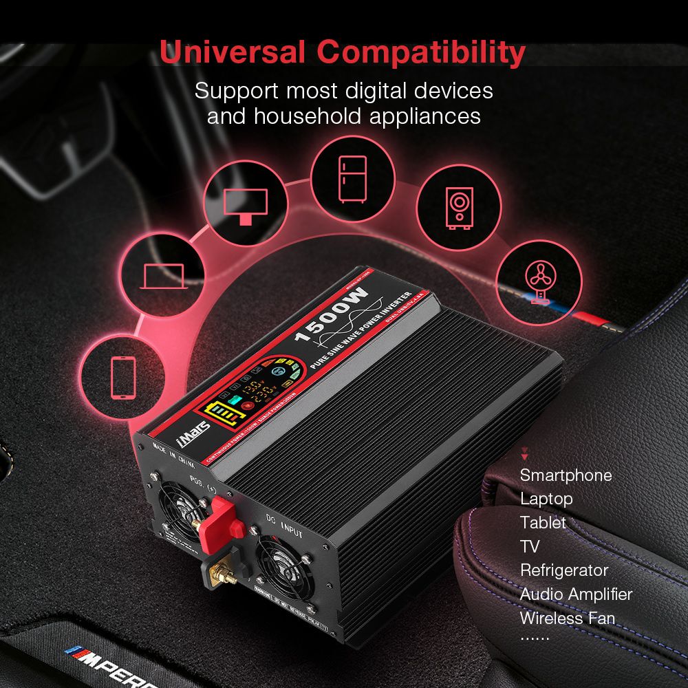 iMars-12V-1500W-Car-Power-Inverter-Intelligent-Screen-Pure-Sine-Wave-For-220V-EP1500W-Converter-With-1650994
