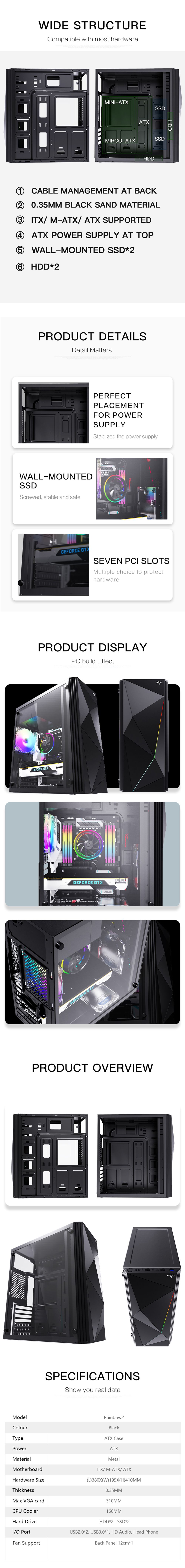 Aigo-Rainbow2-Computer-Case-Acrylic-Side-Panel-ATXM-ATXITX-Supported-USB-30-1665870