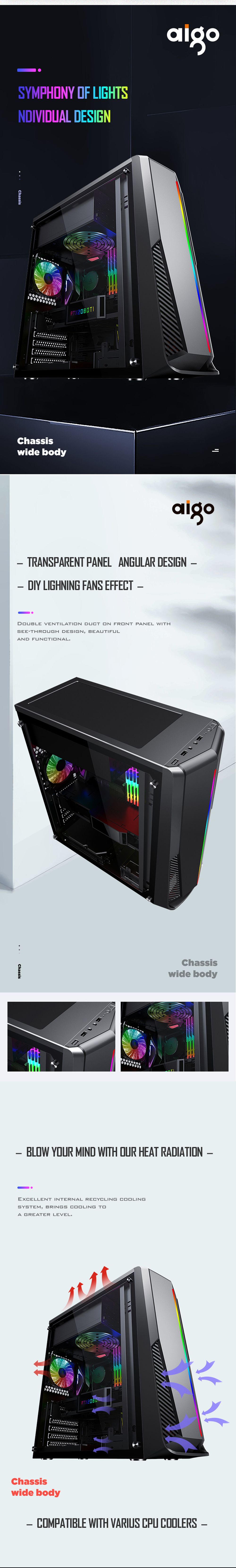 Aigo-Rainbow6-Gaming-Computer-Case-Acrylic-Side-Panel-ATXM-ATX-VGA-Supported-USB-30-1665914