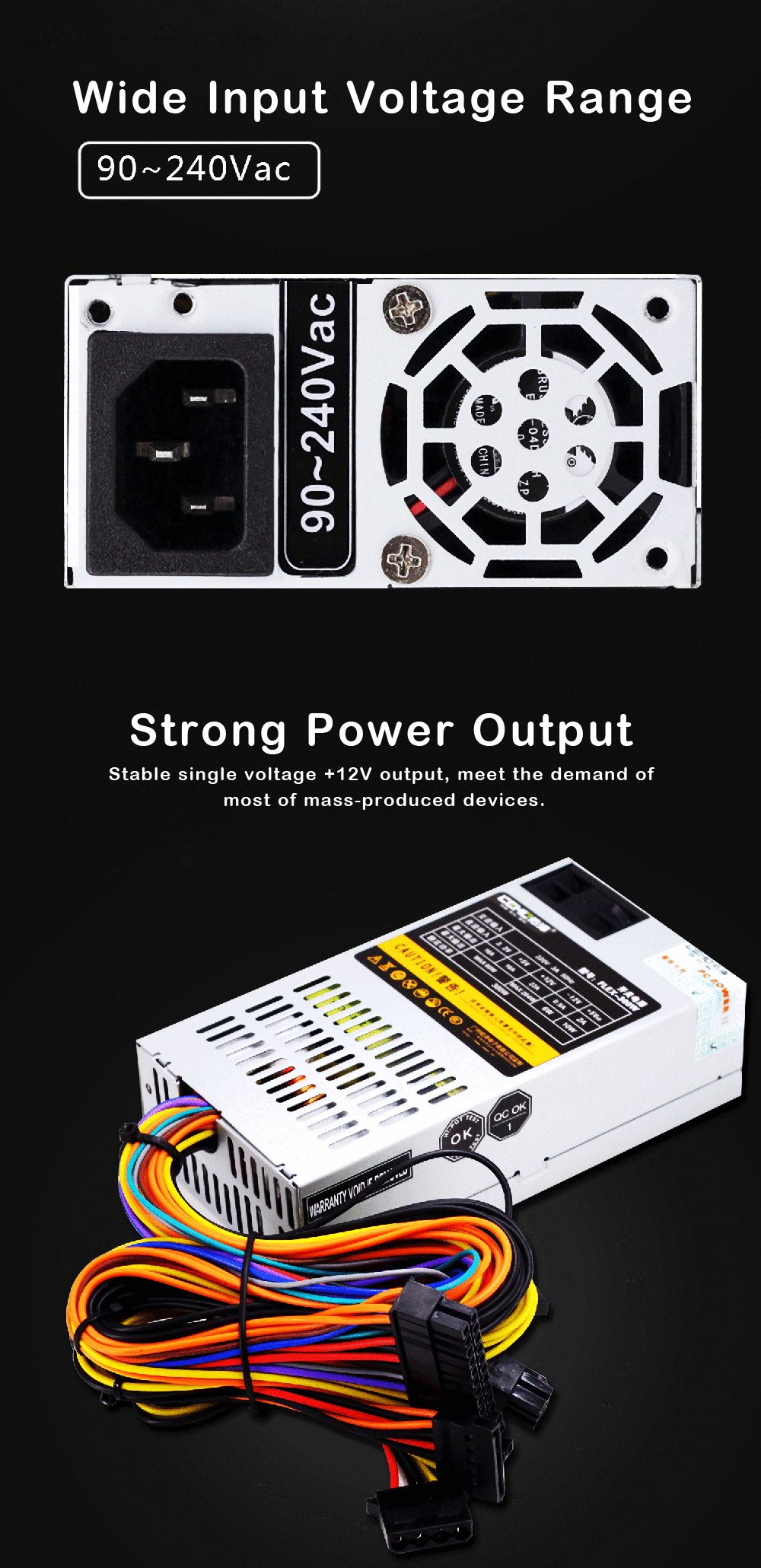 CEMO-90-240V-300W-1U-Flex-Power-Supply-Active-PFC-PSU-ATX-Computer-Power-Supply-1433227