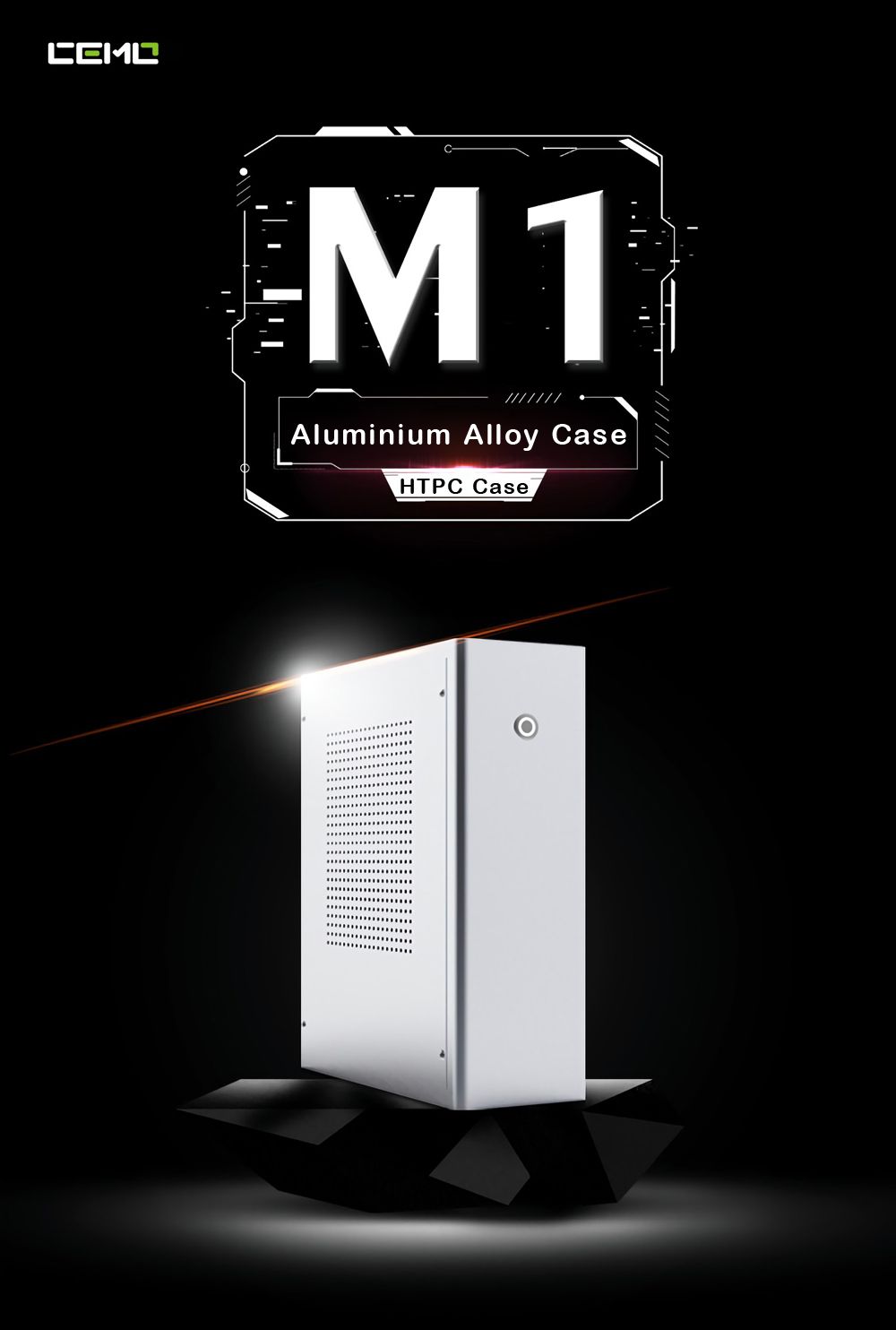 CEMO-M1-Aluminum-Alloy-mATX-ITX--Computer-Case-HTPC-Case-Support-1U-Flex-Power-Supply-Super-Thin-Bod-1432331