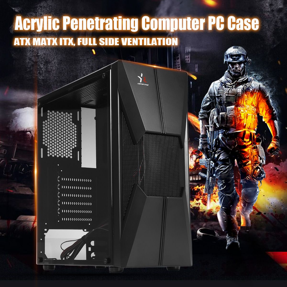 Computer-Case-Acrylic-Side-Panels-Chassis-PC-Case-UBS30-Support-ATX-MATX-ITX-1672805