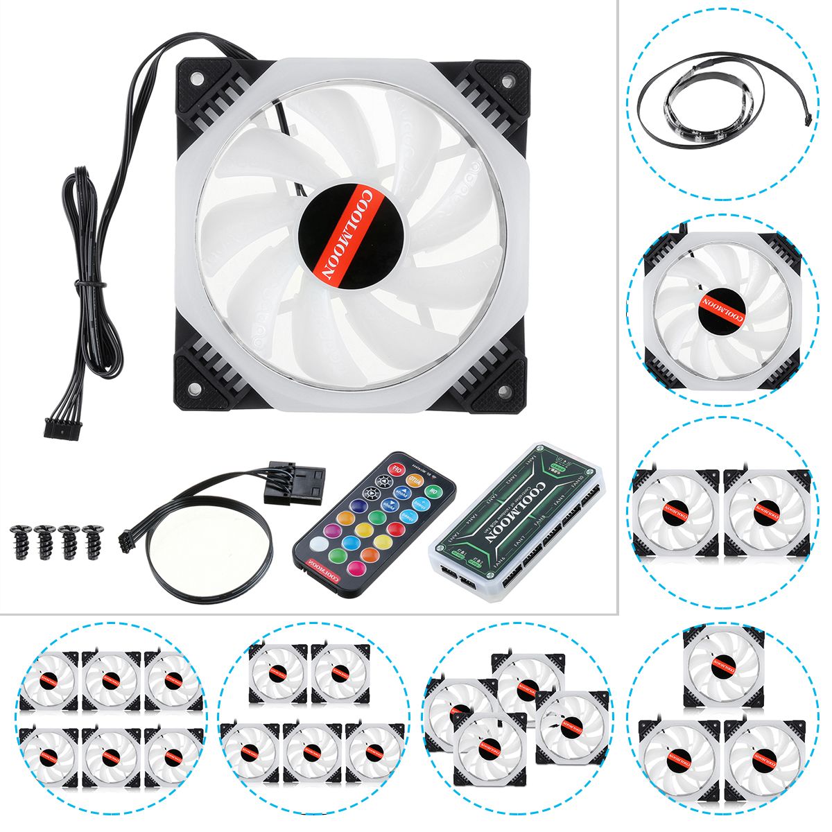 Computer-PC-Cooler-Cooling-Fan-RGB-LED-Multicolor-mode-12cm-Quiet-Chassis-Fan-1634936