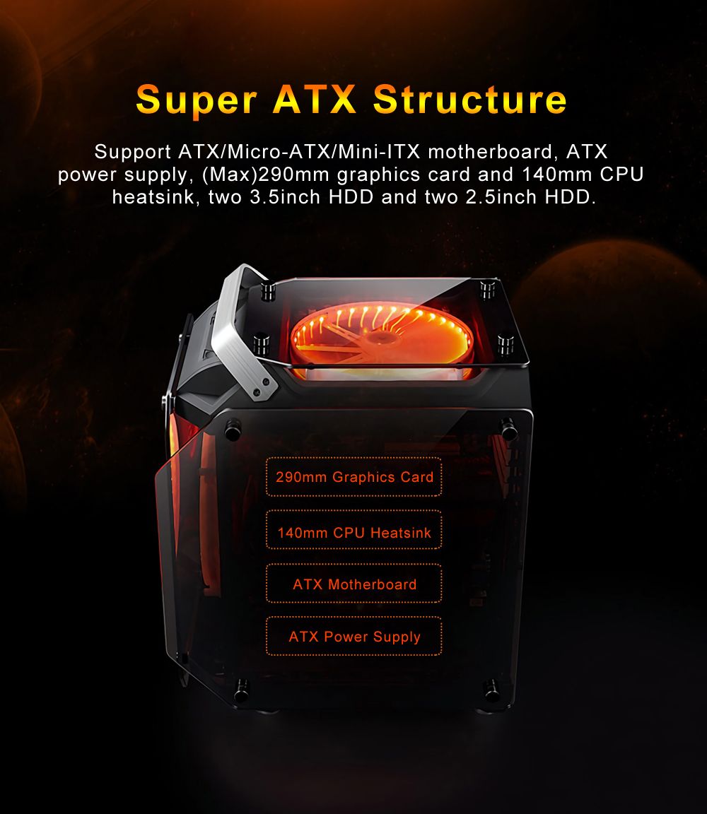 Coolman-Gorilla-Tempered-Glass-ATX-Computer-Gaming-Case-Water-Cool-Air-Cool-PC-Case-with-Two-200mm-C-1371570