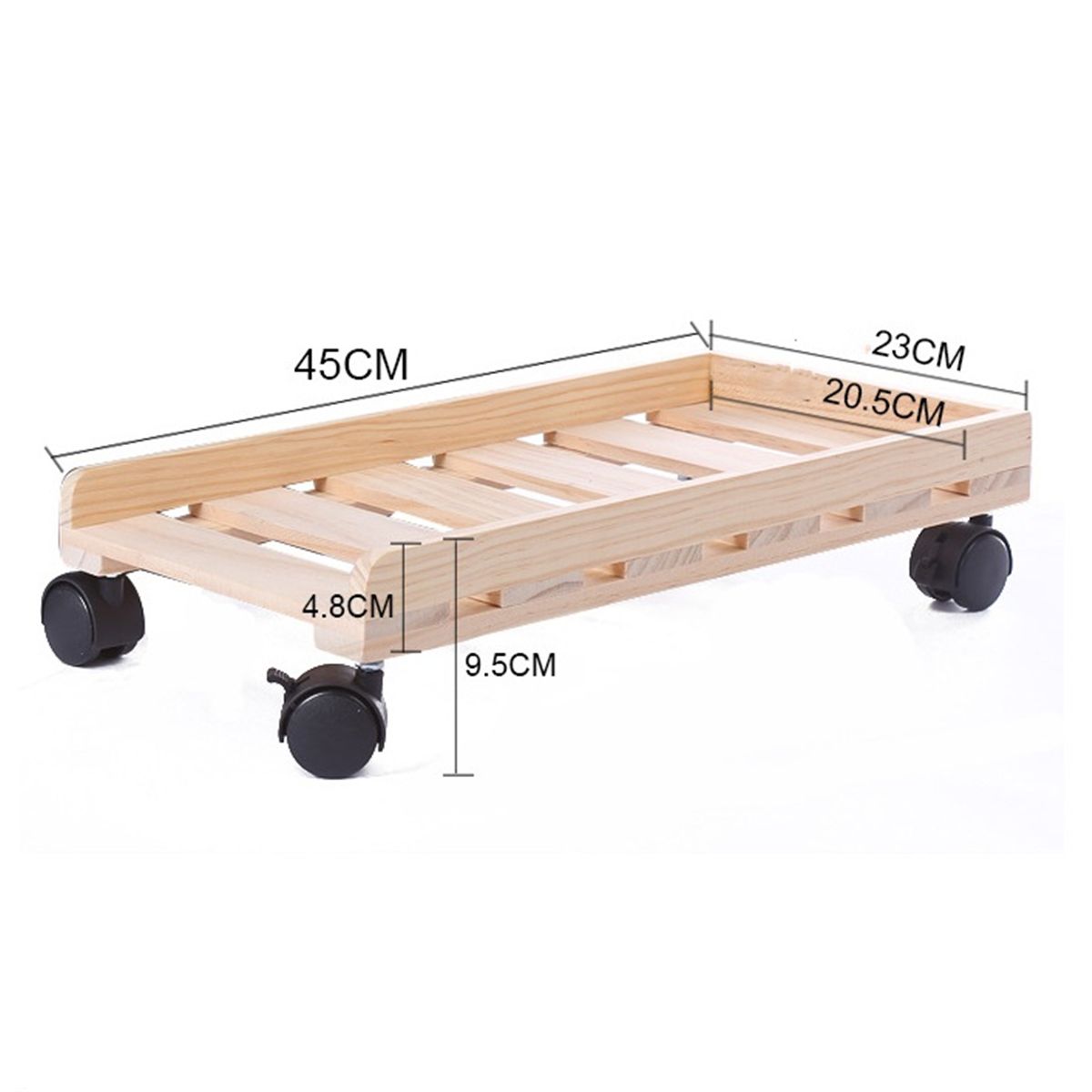 H-type-Four-Wheel-Thickening-Wood-Computer-Case-Host-Moving-Bracket-Adjustable-CPU-Stand-1528290