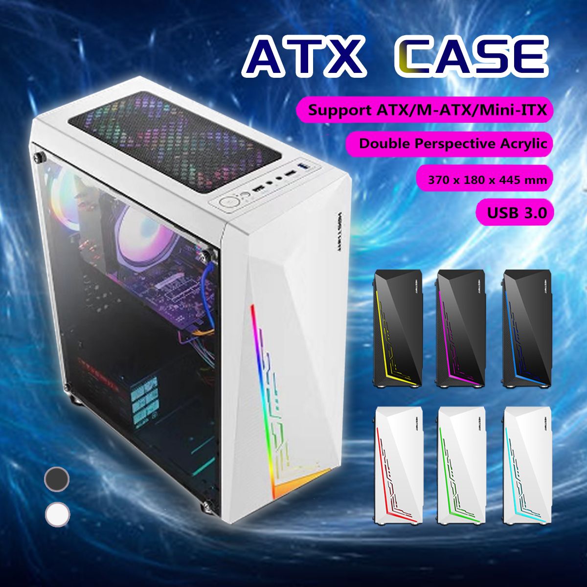 RGB-PC-Gaming-Case-RGB-Light-Transparen-Acrylic-Side-Computer-Case-Tower-Chassis-Support-ATXMATXITX--1703347